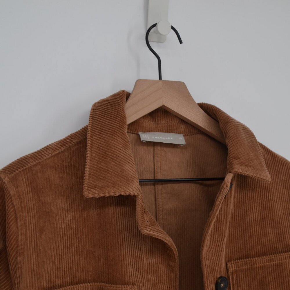 Everlane The Corduroy Long Shirt Jacket Brown XS Field Utility Chore Shacket - Picture 3 of 8